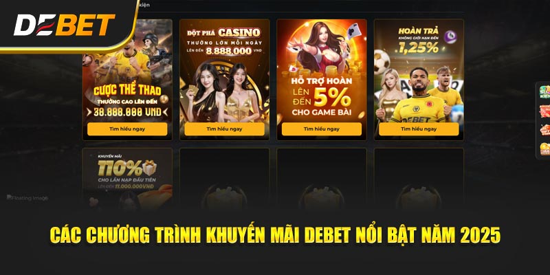 Các chương trình Khuyến Mãi Debet nổi bật năm 2025